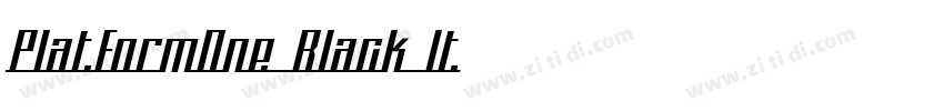 PlatformOne Black It字体转换